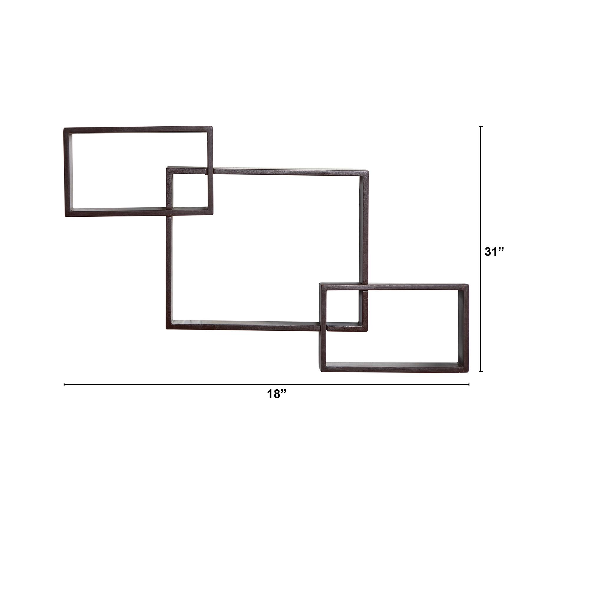 31" Floating Boxes Wall Shelves